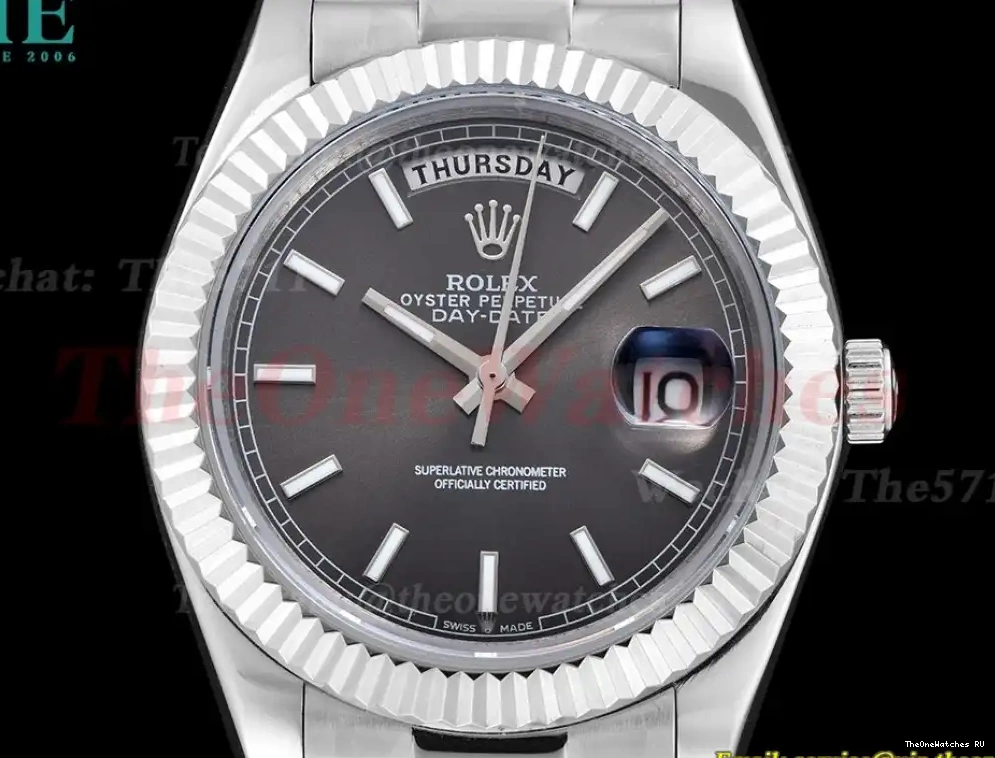 Daydate 40MM GDF Stk SS Grey MY8215 SS 0428